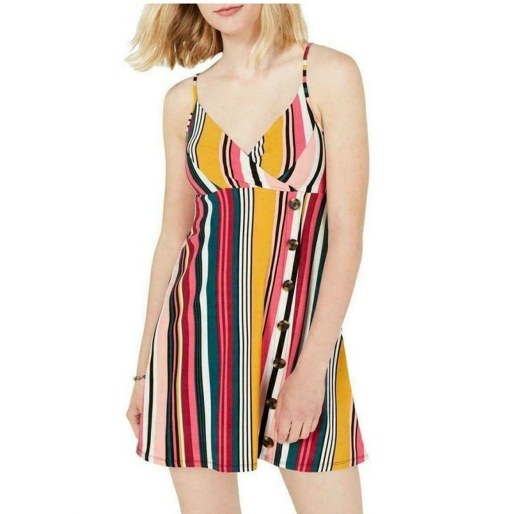 Planet Gold Junior XS Magenta Stripe Dress NWTBD50